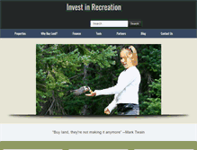Tablet Screenshot of investinrecreation.com